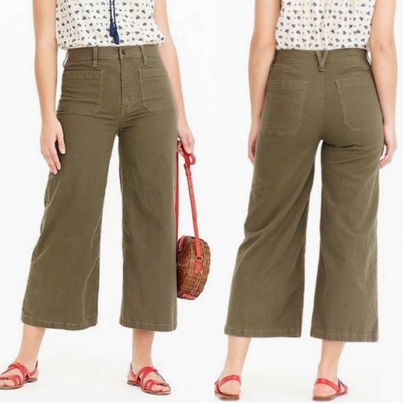 J. Crew Pants - Point Sur Wide Leg Cropped Pants